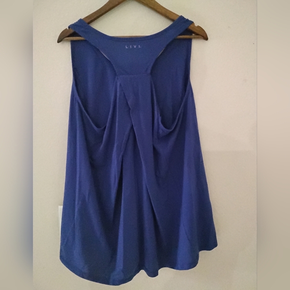Livi Racerback Tank Top Womens Size 18/20 Blue Flare Hem - Picture 6 of 8